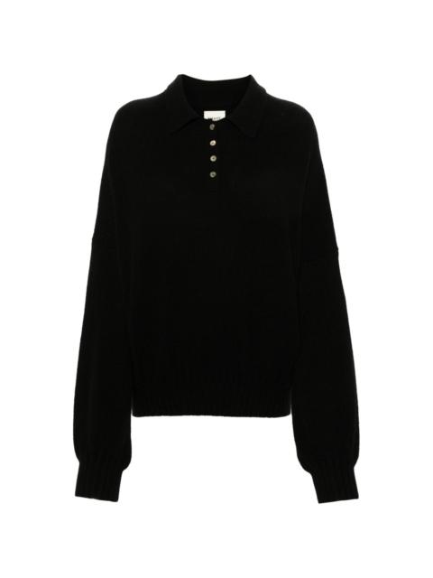 Rene cashmere blend polo jumper