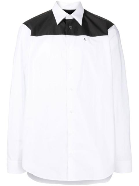 Raf Simons Ghost two-tone shirt