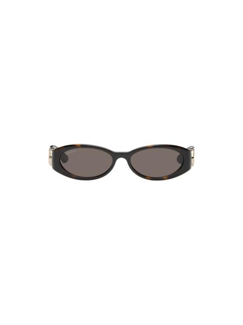 Brown Oval Sunglasses