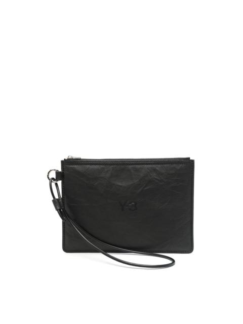 Y-3 leather clutch bag
