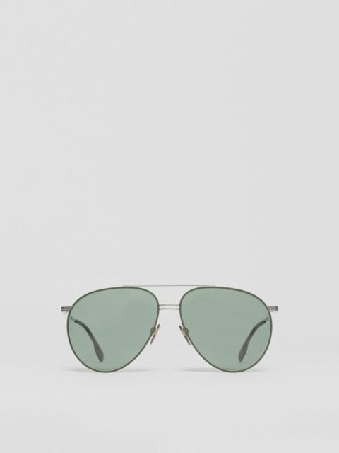 Burberry Top Bar Detail Pilot Sunglasses
