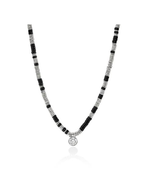 JOHN HARDY JH Lovestruck™ Heishi Pendant Necklace, Sterling Silver, Hardstones, Diamond, 1.25TCW