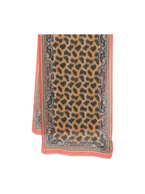Etro animal-paisley-print scarf
