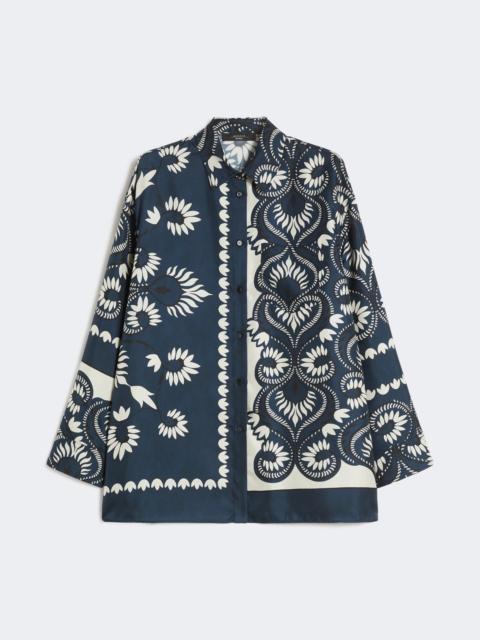 WEEKEND Max Mara Printed silk patchwork shirt - NAVY