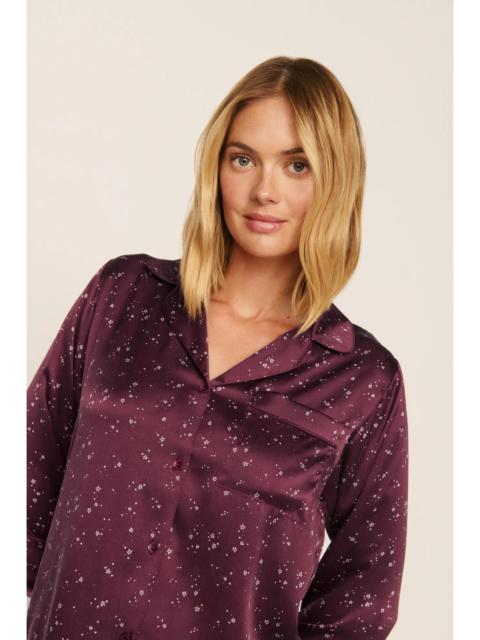 eberjey Inez Washable Silk Printed Long PJ Set