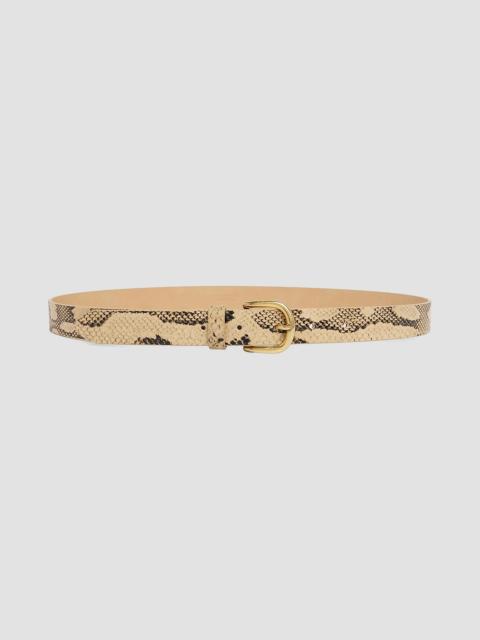 Isabel Marant Women's Zap Snakeskin-Embossed Leather Belt - Sahara