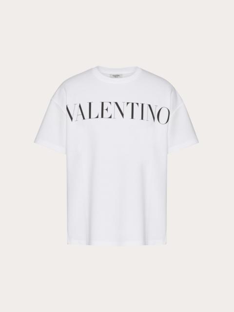 Valentino COTTON T-SHIRT WITH VALENTINO PRINT