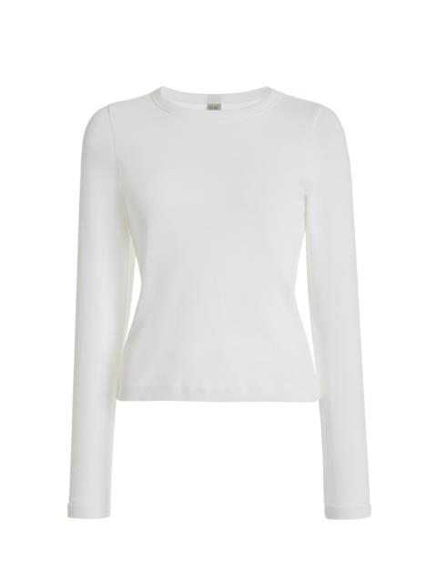 FLORE FLORE Max Long Sleeve Organic Cotton Top white