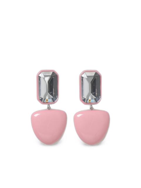 EMPORIO ARMANI crystal-embellished drop earrings