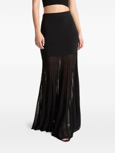 MICHAEL KORS pleated ribbed skirt