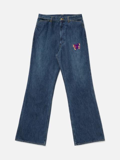 NEEDLES PAPILLON EMBROIDERY BOOT-CUT JEAN - 12OZ DENIM