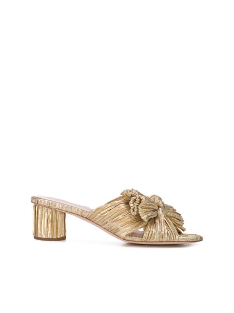 LOEFFLER RANDALL Emilia pleated knot mules