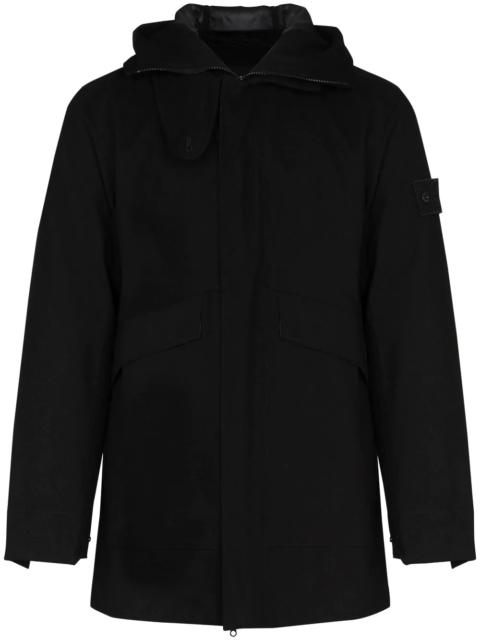 Stone Island Compass-patch hooded jacket