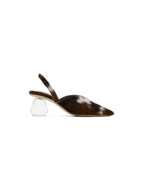 Simone Rocha Brown Pointed Slingback Heels