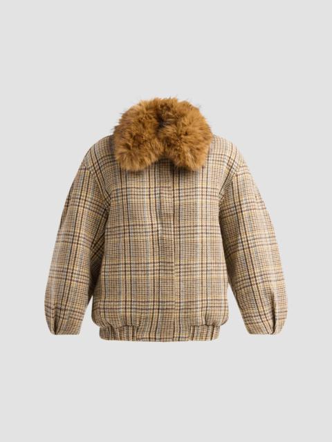 RONNY KOBO Women's Savannah Tweed Faux Fur Collar Jacket - Multi