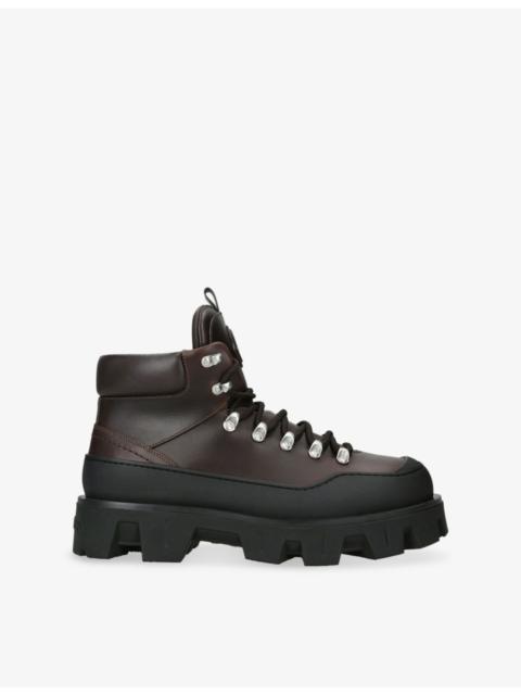 Moncler Peak Trek Leather Hiking Boots