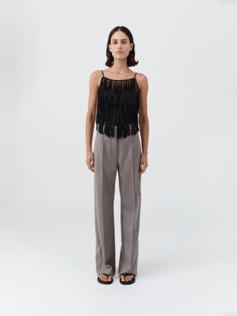 ST. AGNI Tassel Tie Top - Black