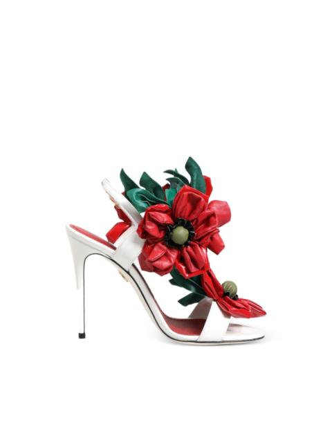 Dolce & Gabbana floral-appliqué heeled sandals