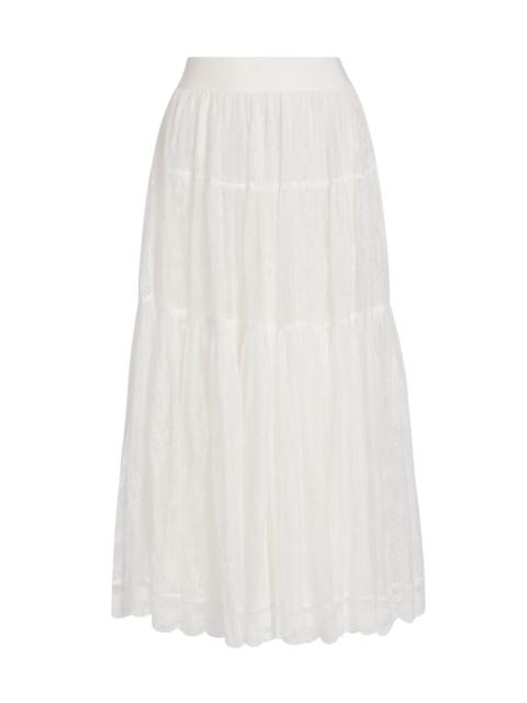 RONNY KOBO Women's Rosetta Lace Midi-Skirt - White