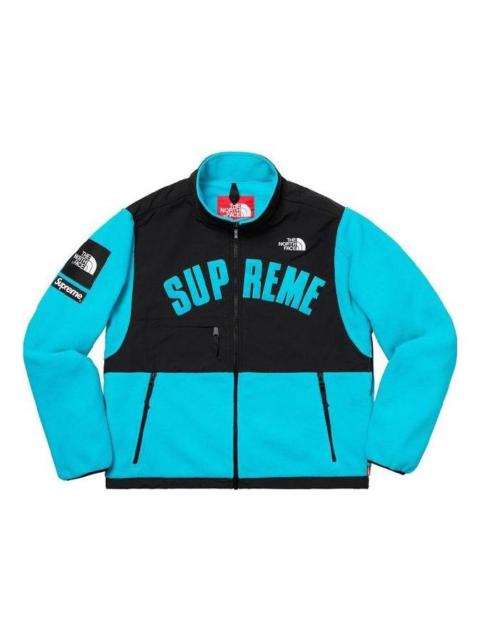 Supreme x The North Face Arc Logo Denali Fleece Jacket 'Black Blue' SUP-SS19-546