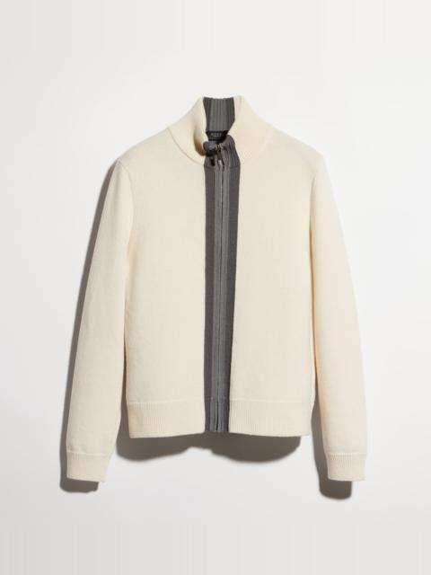 GUCCI Knit wool sweater with muted Web