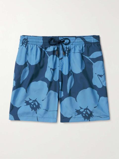 Straight-Leg Mid-Length Floral-Print Swim Shorts