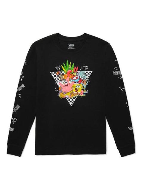 Vans (WMNS) Vans x SPONGEBOB SQUAREPANTS Printing Round-neck Sweateshirt Black VN0A5I3FYZS