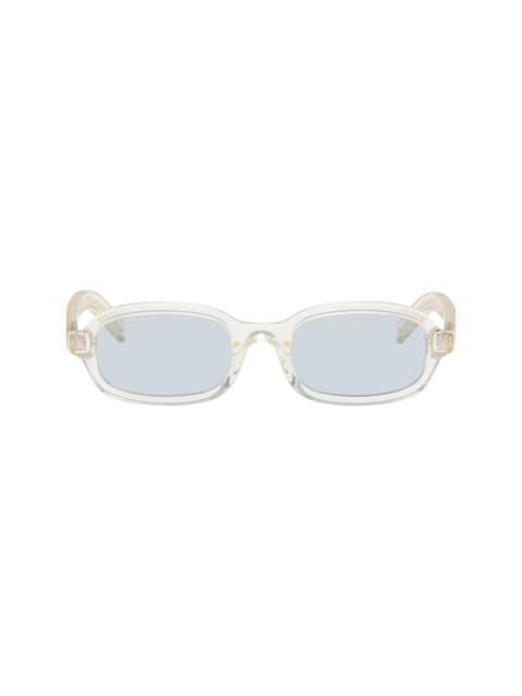 Prada Transparent Iconic Metal Plaque Sunglasses