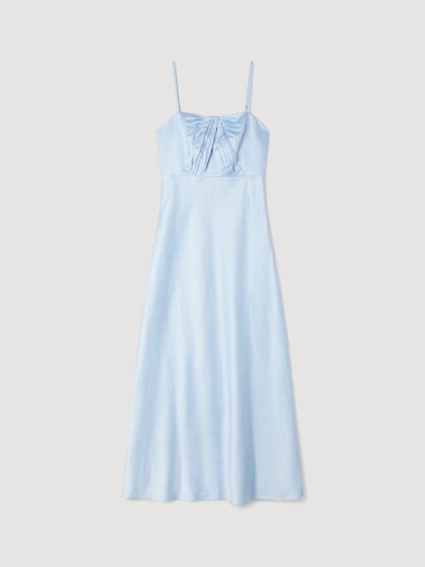 Sandro SATIN-EFFECT MAXI DRESS