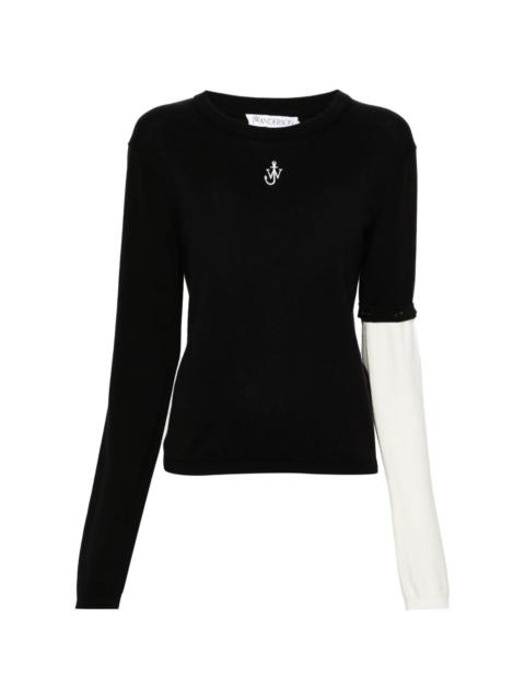 JW Anderson logo-embroidered long-sleeve jumper