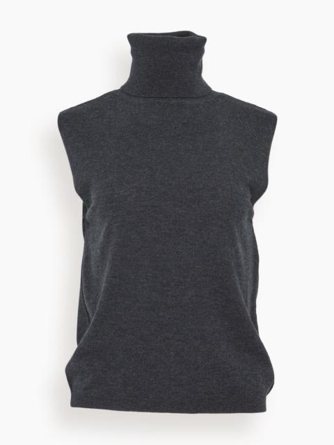 LA COLLECTION Deborah Knitted Top in Dark Grey