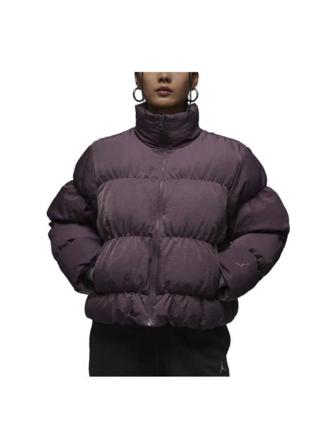 Jordan (WMNS) Air Jordan Cropped Puffer Jacket Coat 'Purple' FB5150-508