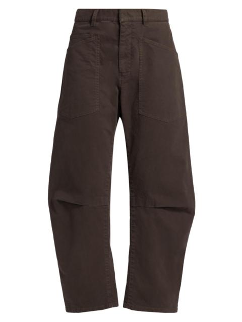 NILI LOTAN Women's Shon Cotton Twill Pants - Dark Walnut