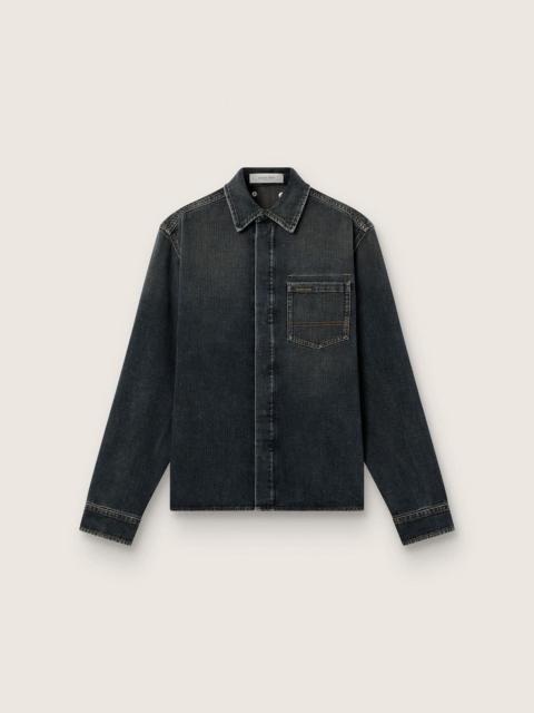 Golden Goose Men's shirt in blue denim