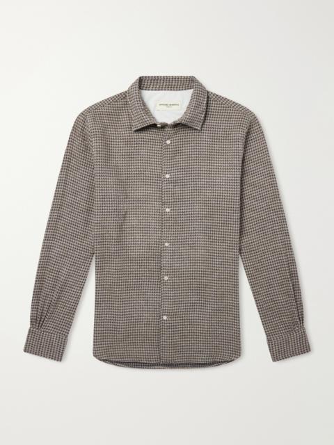 OFFICINE GÉNÉRALE Giacomo Houndstooth Cotton-Flannel Shirt