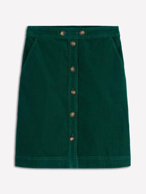 BODEN Cecelia Cord Skirt-Emerald Night