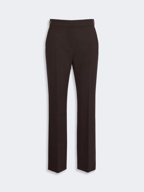 Max Mara ACINO Slim double woollen cloth trousers - DARK BROWN