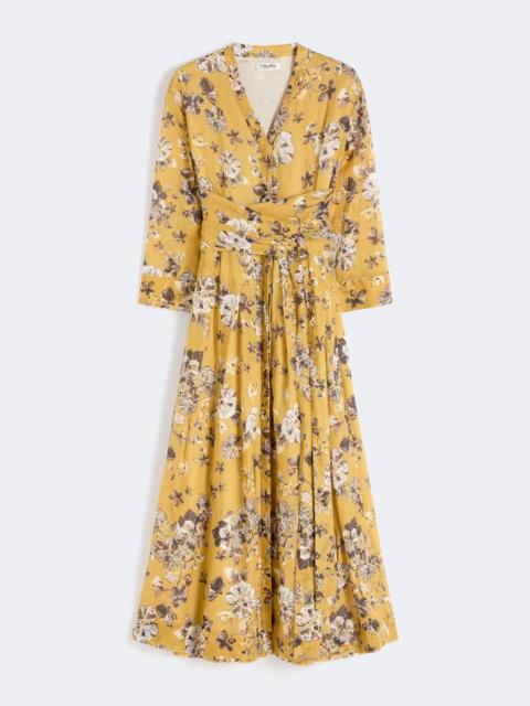'S Max Mara Printed ramie dress - LEMON