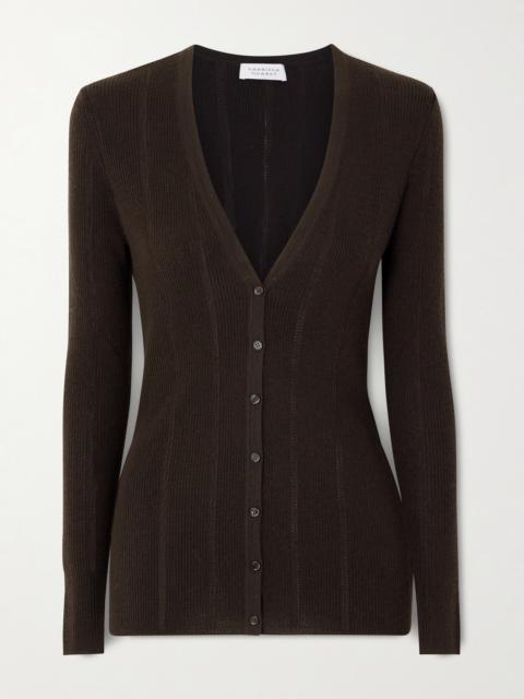 GABRIELA HEARST Lillian Pointelle-knit Wool Cardigan