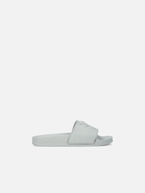 PINKO RUBBER SLIP-ON SANDALS WITH LOVE BIRDS MAXI LOGO