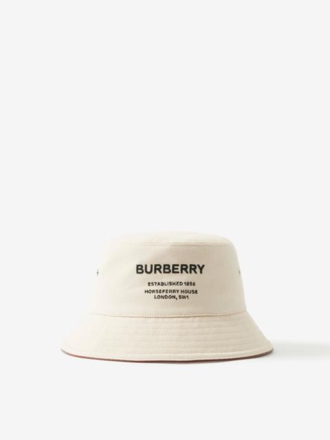 Burberry Horseferry Motif Cotton Bucket Hat