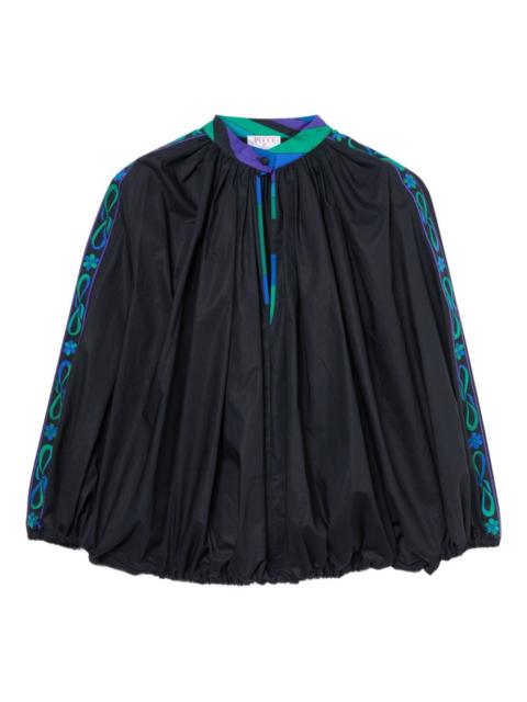 PUCCI mandarin-neck embroidered blouse