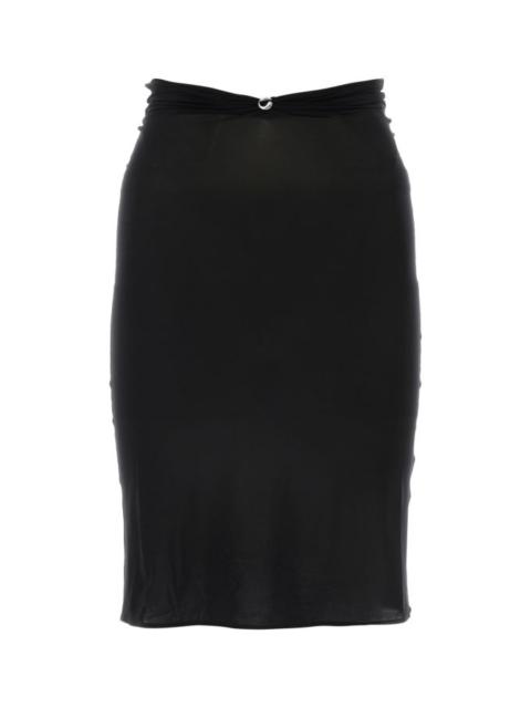 Black stretch nylon Triangle skirt