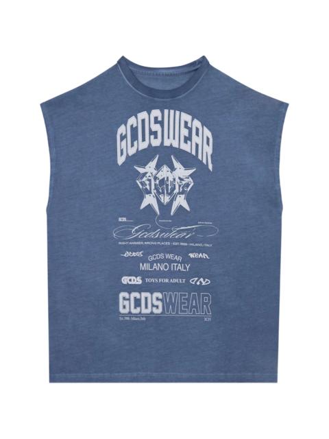 GCDS Gcds Printed Sleeveless T-shirt