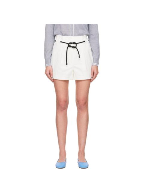 3.1 Phillip Lim White Origami Pleated Shorts