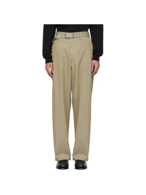 Taupe Belted Trousers