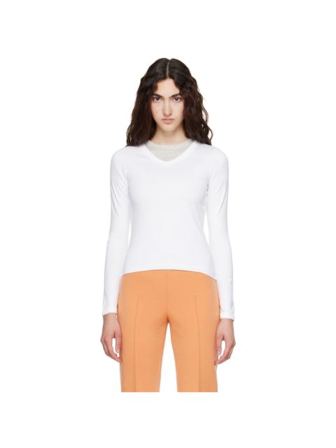 FLORE FLORE White Jill Longsleeve T-shirt