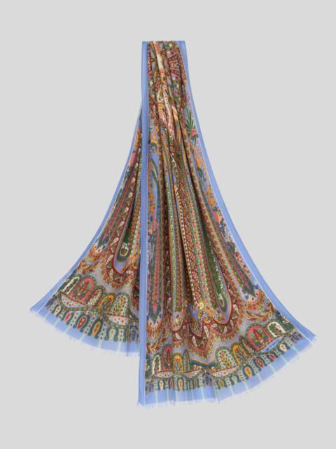 Etro PAISLEY SILK AND CASHMERE SCARF