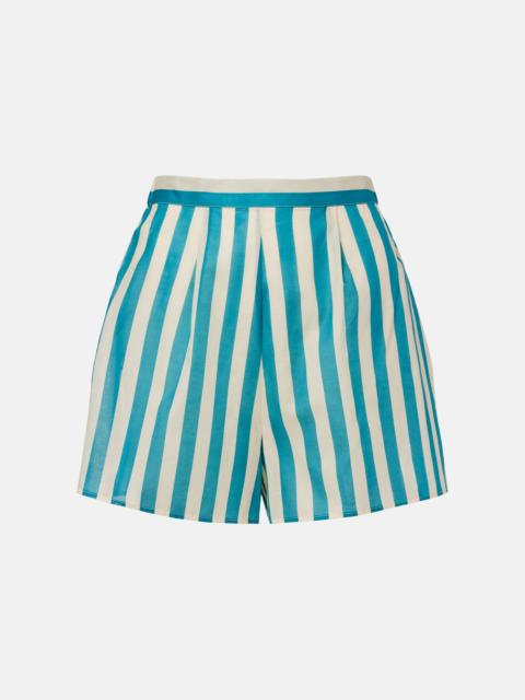 ERES Twins striped cotton voile shorts