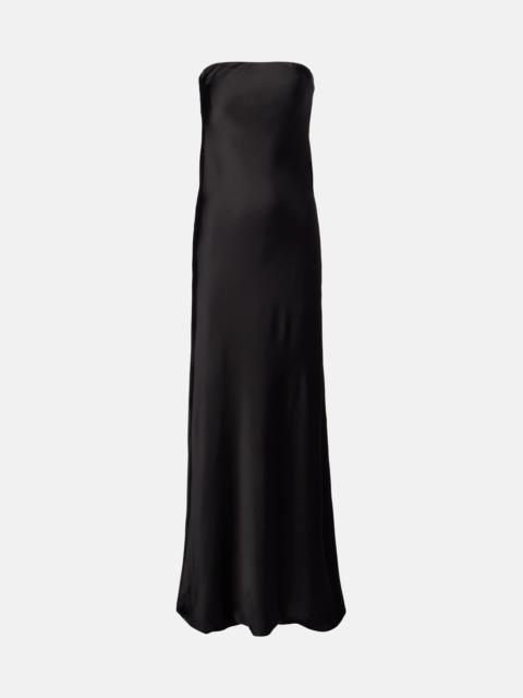 NORMA KAMALI Strapless satin maxi dress